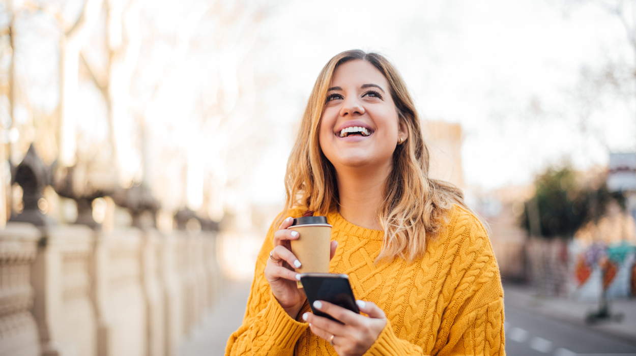 Medical Spa Owner on the go utilizing her phone for medical spa scheduling