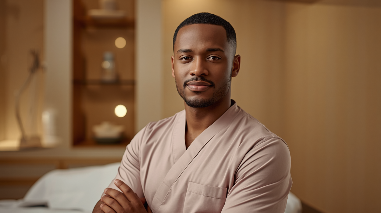 Confident professional representing a small medical spa team.
