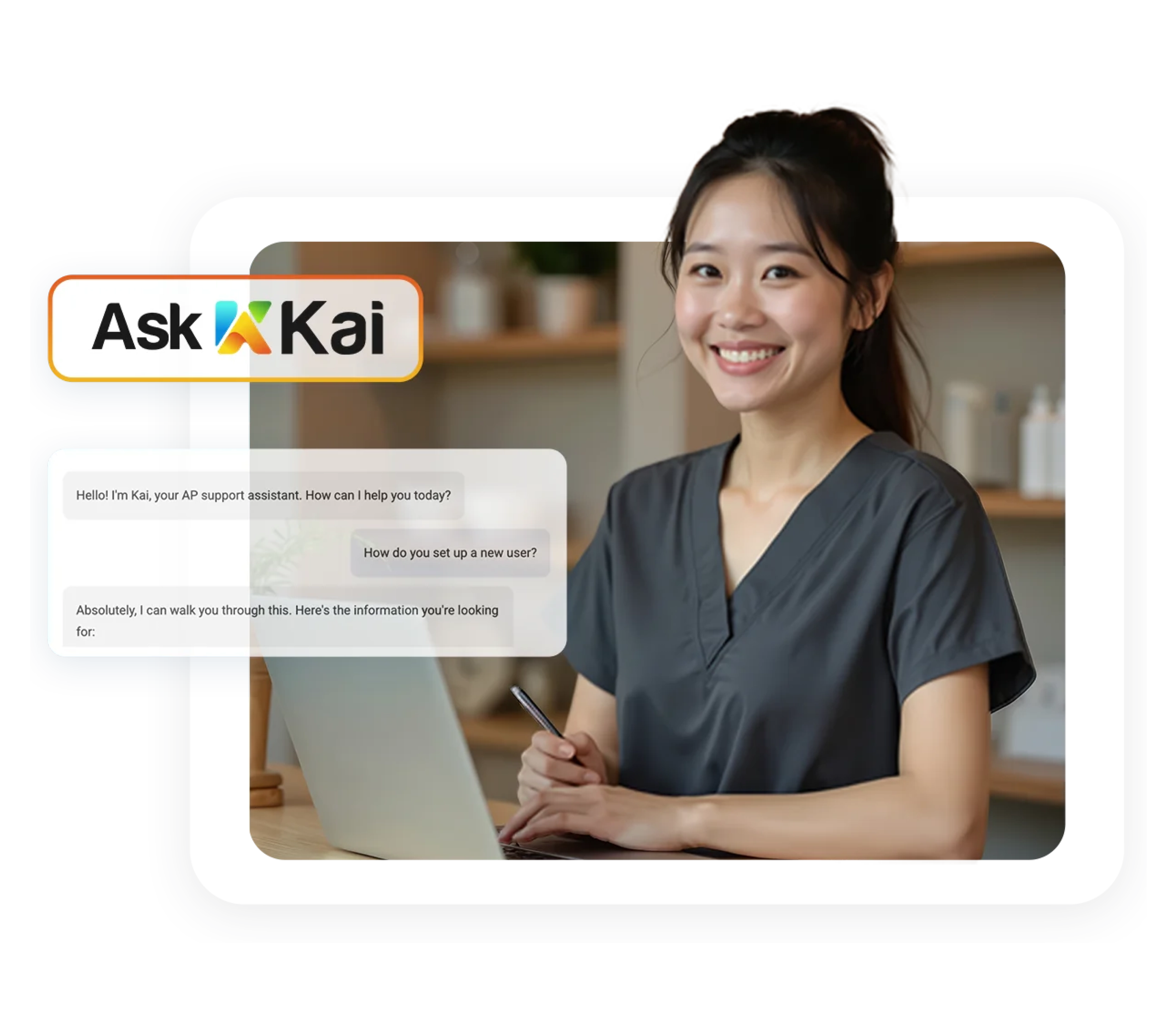 Ask Kai AI assistant providing support within medspa software