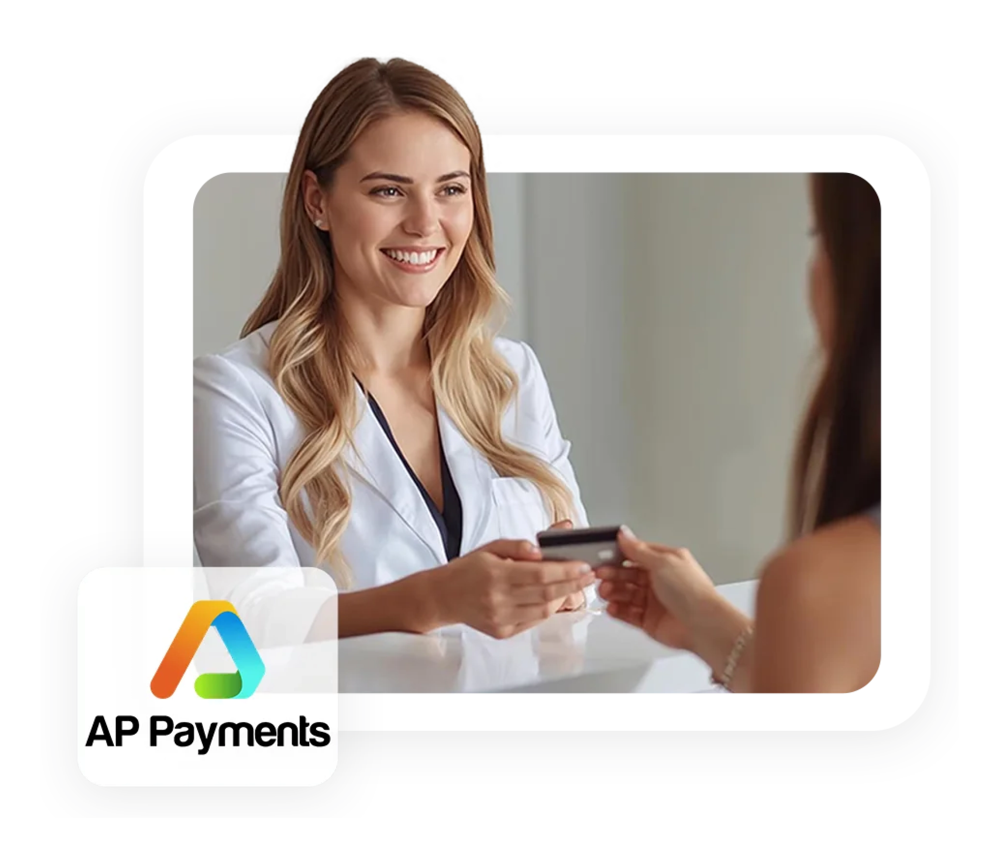 Integrated payment processing through AP Payments in medspa software