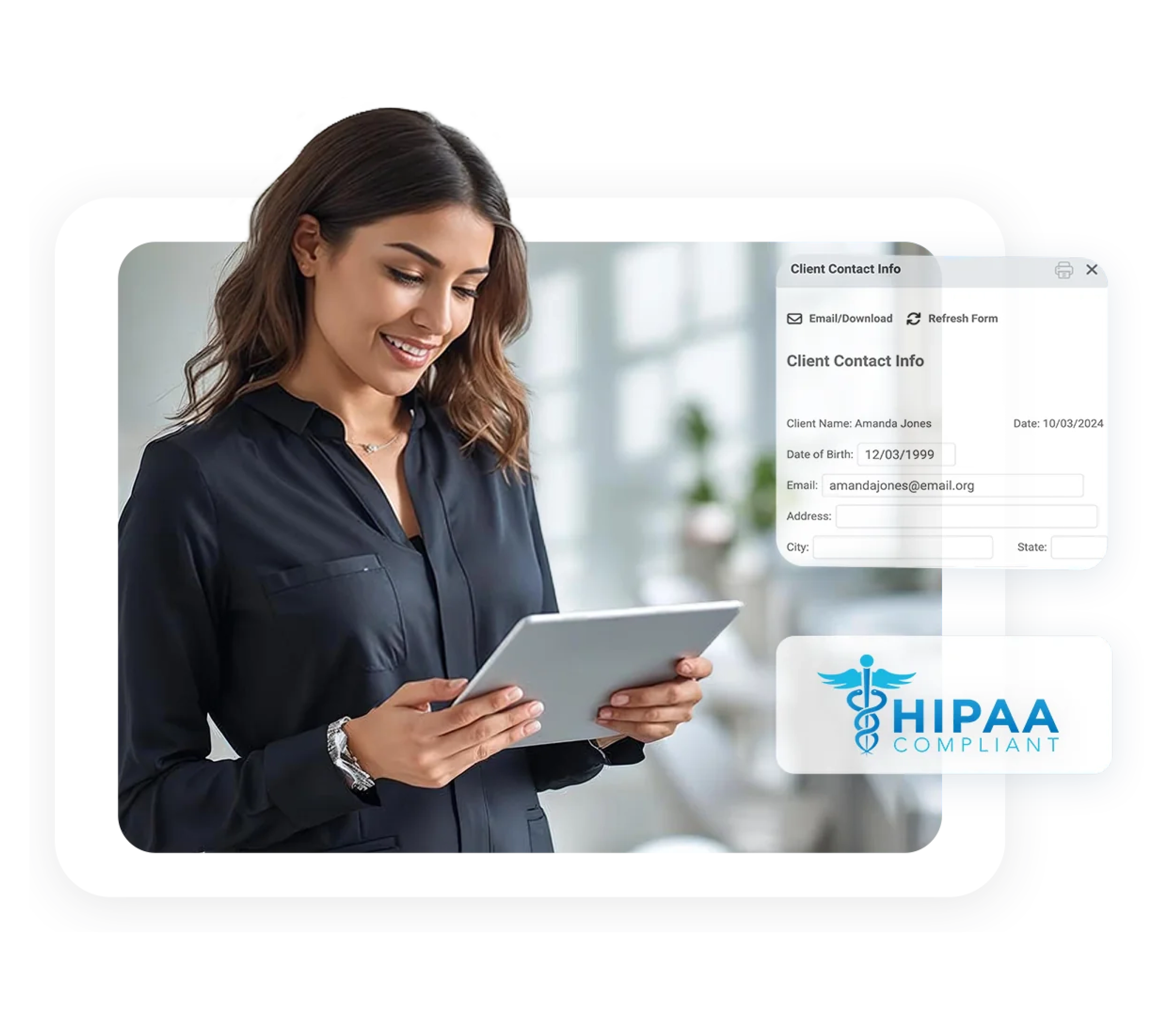 Digital intake forms built for HIPAA compliance in medspa software