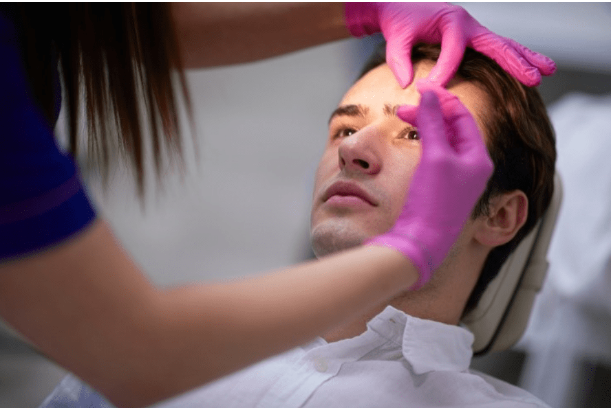Medspa social media post promoting laser hair removal. 