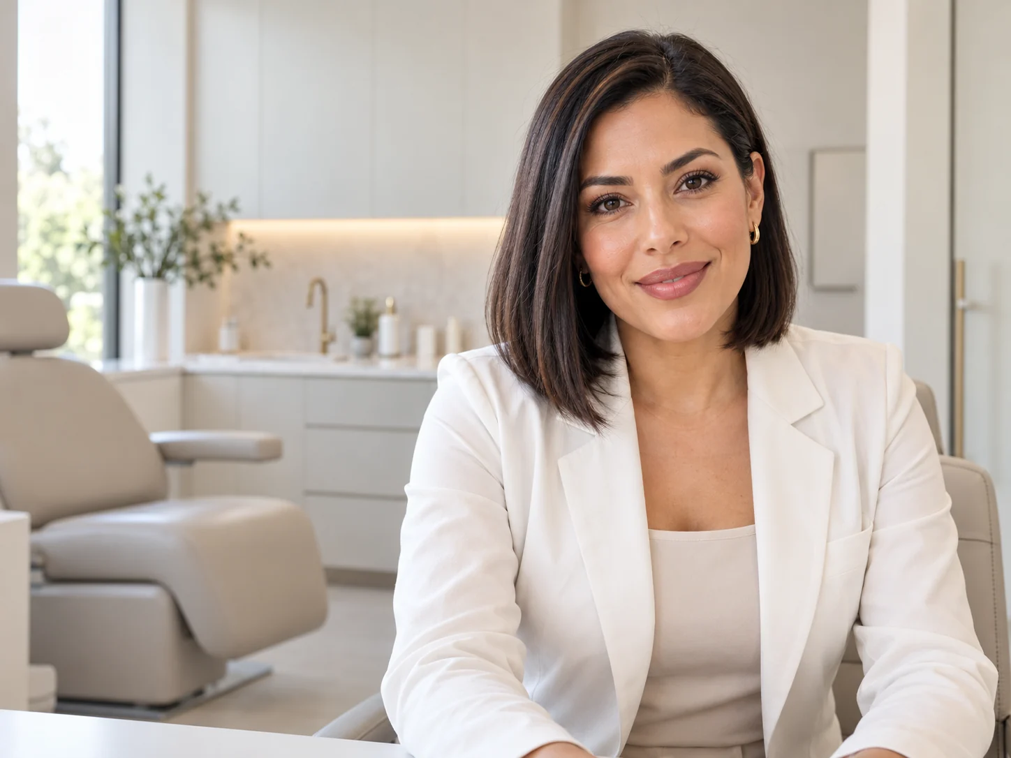 Medical aesthetics provider in a clinical consultation setting