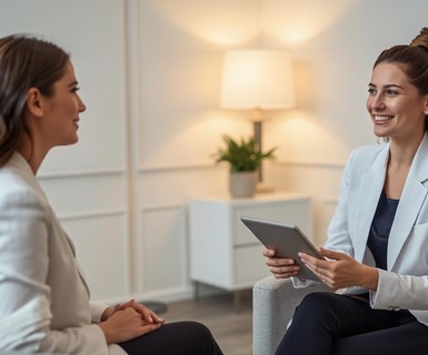 Med spa client having a consultation with a provider, reflecting modern med spa client expectations in 2026