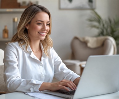 Med spa owner reviewing business license medical spa documents and spa management software dashboard before scaling the practice