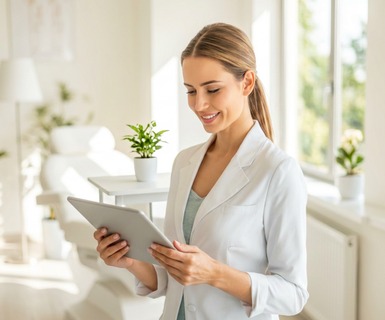 Medical aesthetics provider reviewing software and practice workflows to identify hidden revenue leaks